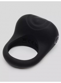 Черное эрекционное виброкольцо Sensation Rechargeable Vibrating Love Ring - Fifty Shades of Grey - в Самаре купить с доставкой