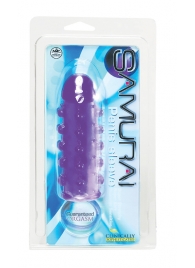 Закрытая фиолетовая насадка с пупырышками SAMURAI PENIS SLEEVE PURPLE - 14,5 см. - NMC - в Самаре купить с доставкой