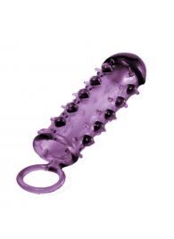 Закрытая фиолетовая насадка с пупырышками SAMURAI PENIS SLEEVE PURPLE - 14,5 см. - NMC - в Самаре купить с доставкой