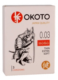 Тонкие презервативы OKOTO Thin Extra Soft - 3 шт. - Sitabella - купить с доставкой в Самаре