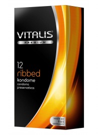 Ребристые презервативы VITALIS PREMIUM ribbed - 12 шт. - Vitalis - купить с доставкой в Самаре