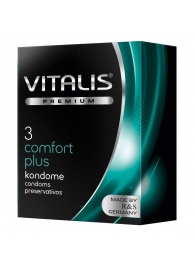 Контурные презервативы VITALIS PREMIUM comfort plus - 3 шт. - Vitalis - купить с доставкой в Самаре
