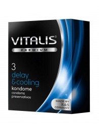 Презервативы VITALIS PREMIUM delay   cooling с охлаждающим эффектом - 3 шт. - Vitalis - купить с доставкой в Самаре
