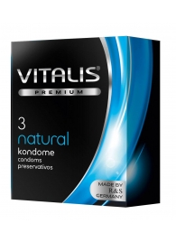 Классические презервативы VITALIS PREMIUM natural - 3 шт. - Vitalis - купить с доставкой в Самаре