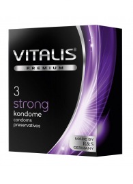Презервативы с утолщенной стенкой VITALIS PREMIUM strong - 3 шт. - Vitalis - купить с доставкой в Самаре