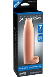 Телесная насадка Real Feel Enhancer XL - 17 см. - Pipedream - в Самаре купить с доставкой