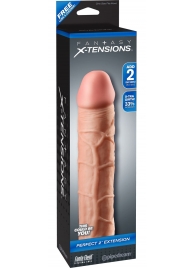 Телесная насадка Fantasy X-tensions Perfect 2  Extension - 20,3 см. - Pipedream - в Самаре купить с доставкой