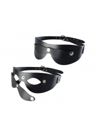 Черная кожаная маска  Новичок - Sitabella - купить с доставкой в Самаре