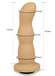 Телесная рельефная насадка Harness - 14,2 см. - LOVETOY (А-Полимер) - купить с доставкой в Самаре