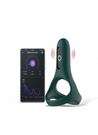 Изумрудное виброкольцо Magic Motion Rise с подхватом мошонки - Magic Motion - в Самаре купить с доставкой