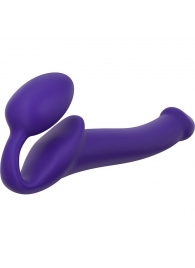 Фиолетовый безремневой страпон Silicone Bendable Strap-On - size S - Strap-on-me - купить с доставкой в Самаре