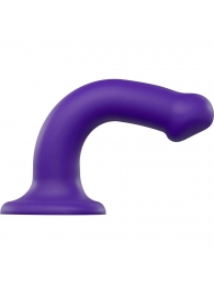 Фиолетовый фаллоимитатор-насадка Strap-On-Me Dildo Dual Density size M - 18 см. - Strap-on-me - купить с доставкой в Самаре