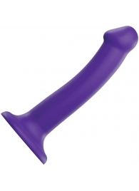 Фиолетовый фаллоимитатор-насадка Strap-On-Me Dildo Dual Density size M - 18 см. - Strap-on-me - купить с доставкой в Самаре