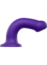 Фиолетовый фаллоимитатор-насадка Strap-On-Me Dildo Dual Density size L - 19 см. - Strap-on-me - купить с доставкой в Самаре