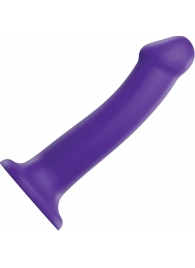 Фиолетовый фаллоимитатор-насадка Strap-On-Me Dildo Dual Density size L - 19 см. - Strap-on-me - купить с доставкой в Самаре