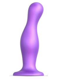 Фиолетовая насадка Strap-On-Me Dildo Plug Curvy size L - Strap-on-me - купить с доставкой в Самаре