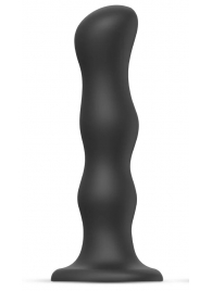 Черная насадка Strap-On-Me Dildo Geisha Balls size M - Strap-on-me - купить с доставкой в Самаре