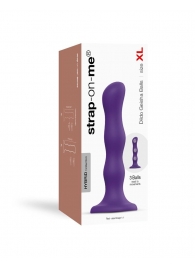Фиолетовая насадка Strap-On-Me Dildo Geisha Balls size XL - Strap-on-me - купить с доставкой в Самаре