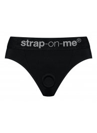 Черные трусики для насадок Heroine Lingerie Harness - size L - Strap-on-me - купить с доставкой в Самаре