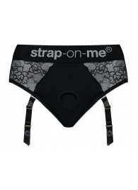 Черные трусики для насадок Diva Lingerie Harness - size M - Strap-on-me - купить с доставкой в Самаре