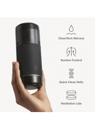 Черный мастурбатор с контролем всасывания Arcwave Pow Stroker - Arcwave - в Самаре купить с доставкой