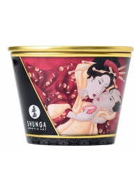 Массажная  свеча Sparkling Strawberry Wine с ароматом клубничного вина - 170 мл. - Shunga - купить с доставкой в Самаре