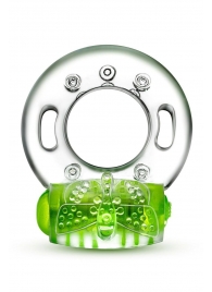 Зеленое эрекционное виброкольцо Arouser Vibrating C-Ring - Blush Novelties - в Самаре купить с доставкой