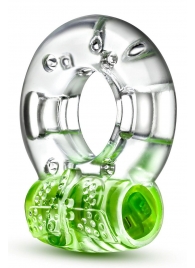 Зеленое эрекционное виброкольцо Arouser Vibrating C-Ring - Blush Novelties - в Самаре купить с доставкой