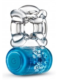Синее эрекционное виброкольцо One Night Stand Vibrating C-Ring - Blush Novelties - в Самаре купить с доставкой