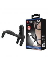 Черная вибронасадка на пенис Vibrating Penis Sling - Baile - в Самаре купить с доставкой