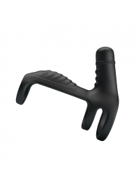 Черная вибронасадка на пенис Vibrating Penis Sling - Baile - в Самаре купить с доставкой
