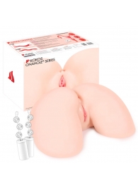 Телесный вибромастурбатор-полуторс Hanna Onahole 002 Real Hips - KOKOS - в Самаре купить с доставкой