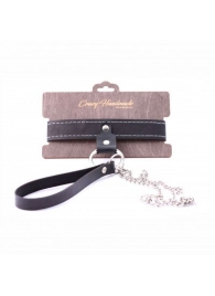 Узкий однослойный ошейник с поводком - Crazy Handmade - купить с доставкой в Самаре