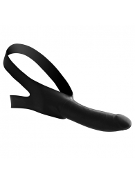 Черный кляп-страпон Masters Mini Face Fuck Strap-On - 14 см. - XR Brands - купить с доставкой в Самаре