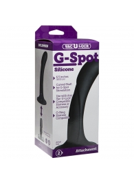 Черная изогнутая насадка Vac-U-Lock G-Spot - 16,5 см. - Doc Johnson - купить с доставкой в Самаре