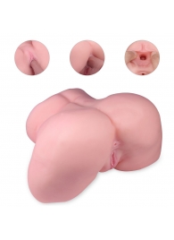 Реалистичный мастурбатор-полуторс с 2 рабочими отверстиями - S-HANDE - в Самаре купить с доставкой