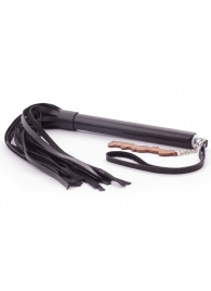 Черная кожаная плеть  Индиго  - 50 см. - Crazy Handmade - купить с доставкой в Самаре