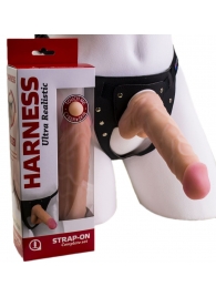 Страпон Harness из двух предметов: регулируемые трусики и насадка-фаллос - 17,5 см. - LOVETOY (А-Полимер) - купить с доставкой в Самаре