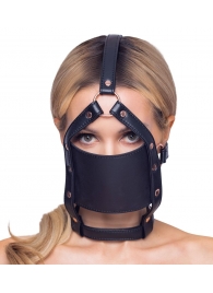Черный намордник с кляпом-шаром Head Harness With A Gag - Orion - купить с доставкой в Самаре