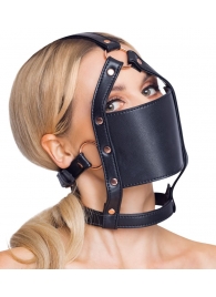 Черный намордник с кляпом-шаром Head Harness With A Gag - Orion - купить с доставкой в Самаре