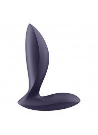 Фиолетовый анальный вибростимулятор Power Plug - Satisfyer - в Самаре купить с доставкой