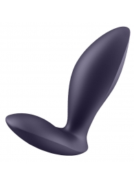 Фиолетовый анальный вибростимулятор Power Plug - Satisfyer - в Самаре купить с доставкой