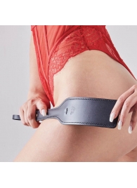 Черная кожаная шлепалка SitaBlack - 30 см. - Sitabella - купить с доставкой в Самаре