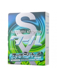 Презервативы Sagami Xtreme Mint с ароматом мяты - 3 шт. - Sagami - купить с доставкой в Самаре