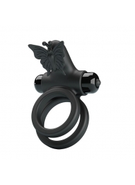 Черное эрекционное виброкольцо Passionate Ring IX - Baile - в Самаре купить с доставкой