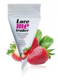 Съедобное согревающее массажное масло Love Me Tender Strawberry с ароматом клубники - 10 мл. - Love to Love - купить с доставкой в Самаре