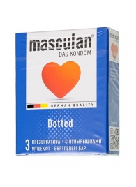 Презервативы с пупырышками Masculan Dotted - 3 шт. - Masculan - купить с доставкой в Самаре