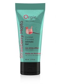 Съедобный интимный гель Orgie Lube Tube Cocktail Strawberry Mojito - 50 мл. - ORGIE - купить с доставкой в Самаре