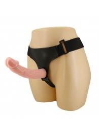 Гладкий фаллоимитатор с крупной головкой на ремешках - 19,7 см. - Baile - купить с доставкой в Самаре