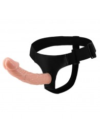 Гладкий фаллоимитатор с крупной головкой на ремешках - 19,7 см. - Baile - купить с доставкой в Самаре